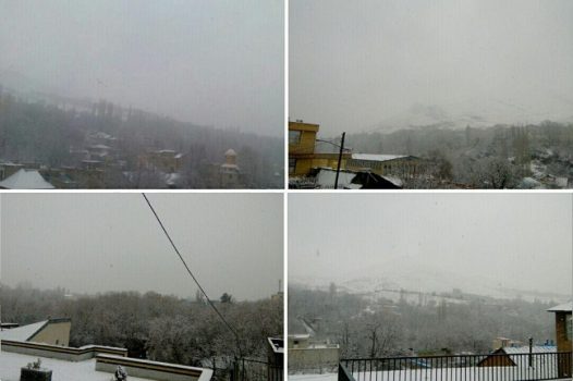 بارش نخستین برف زمستانی در دماوند