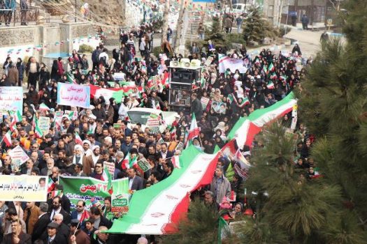 راهپیمایی یومالله ۲۲ بهمن در شهر رودهن برگزار شد