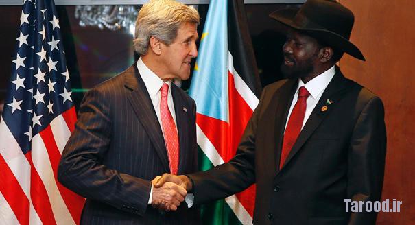 Kerry (left) meets with South Sudan's president, Salva Kiir, in Addis Ababa, Ethiopia, on May 26. | Reuters