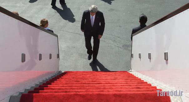 Secretary of State John Kerry boards his aircraft to return to Washington at the airport in Doha, Qatar, on March 6. | Reuters