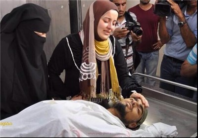 فلسطینی , دختر فلسطینی,وداع , پیکر نامزد شهید,وداع یک دختر فلسطینی