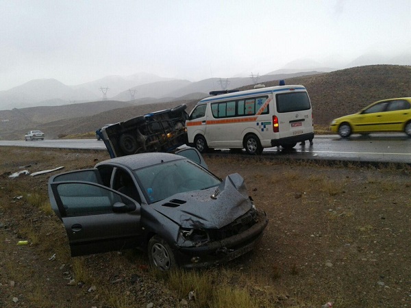 واژگونی خودرو محور دماوند فیروزکوه