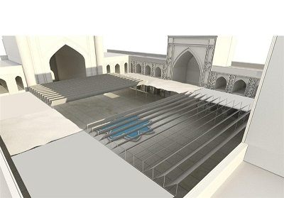 بهره‌برداری از سایبان‌های مسجد جامع گوهرشاد