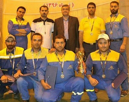 نایب قهرمانی تیم شرکت گاز شهرستان دماوند دراستان تهران