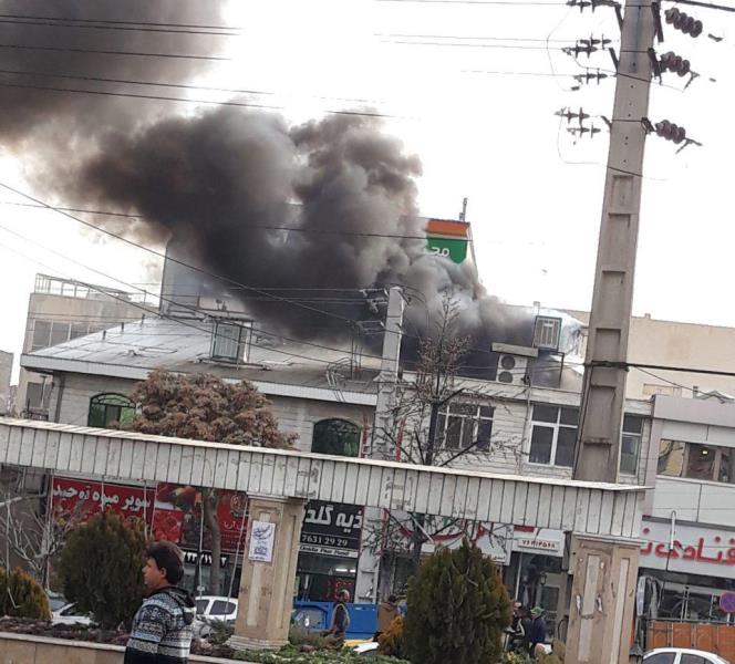 آتش سوزی یک کارگاه قنادی گیلاوند شهر دماوند