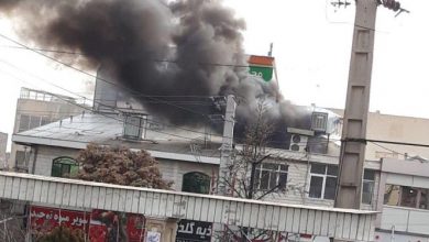 آتش سوزی یک کارگاه قنادی گیلاوند شهر دماوند