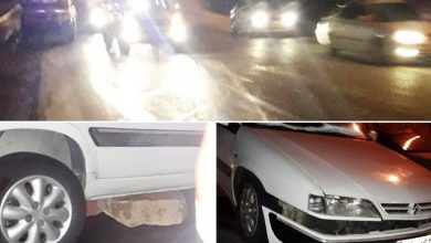ریزش سنگ در جاده هراز