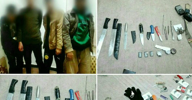 دستگیری 4 نفر سارق و ارازل و اوباش در شهر آبسرد