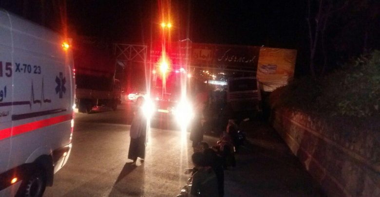 ۱۹ مصدوم به‌علت انحراف و ترمز بریدن یک دستگاه اتوبوس مسافربری در رودهن (1)