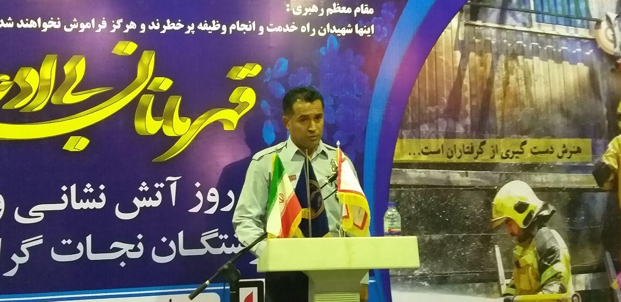 ابوطالب عرب نوکنده سرپرست ایستگاه آتشنشانی شهر دماوند