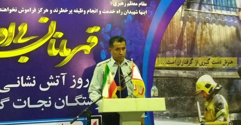 ابوطالب عرب نوکنده سرپرست ایستگاه آتش‌نشانی شهر دماوند