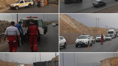 واژگونی کامیونت جاده دماوند فیروزکوه